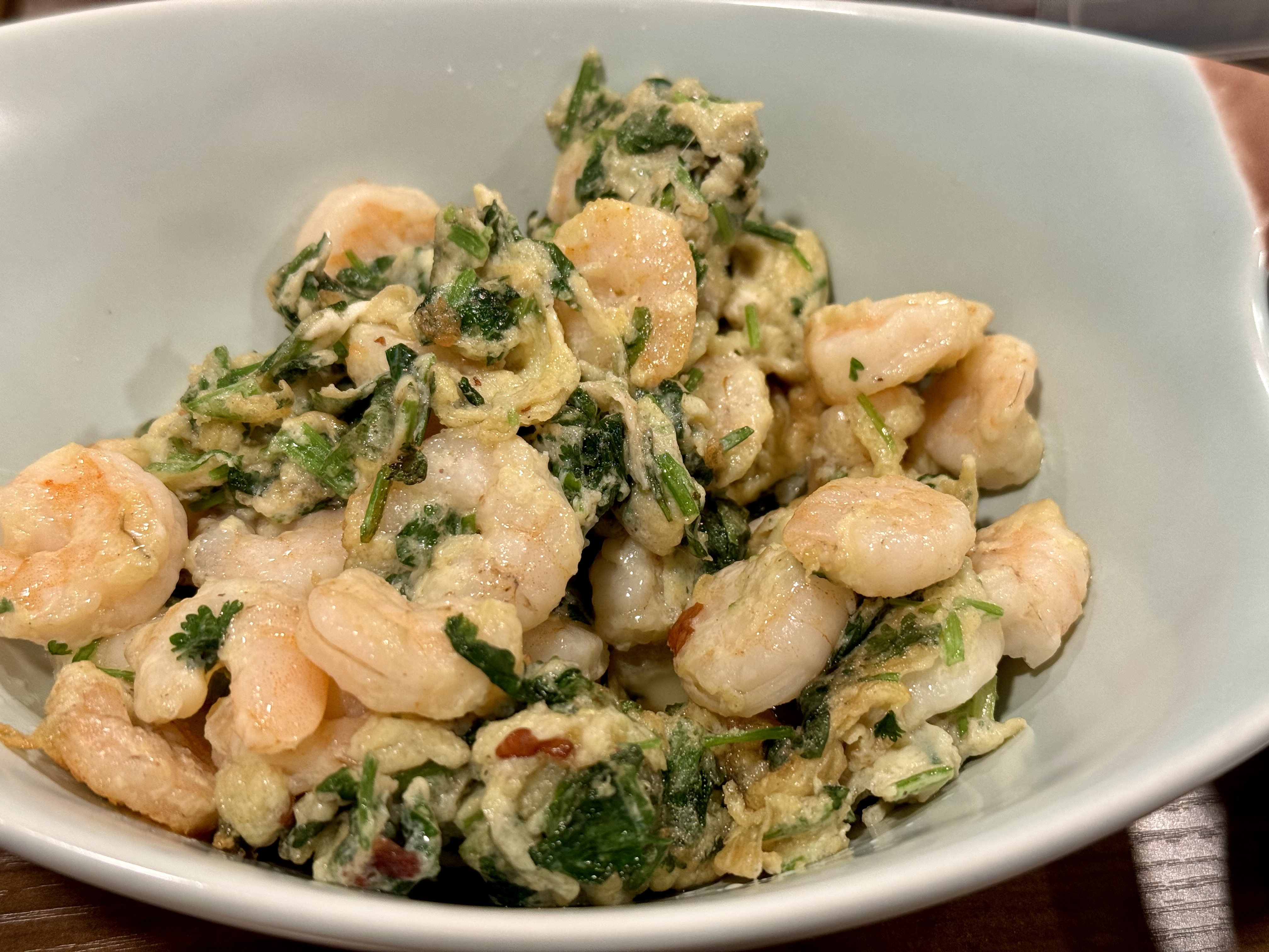 Shrimp with cilantro, a fresh spring dish